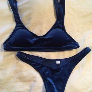 Velvet scoop neck bikini *brand new*